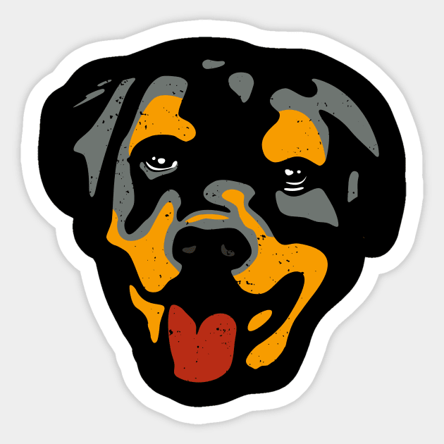 Rottweiler Head Dog Lover Pet Dogs Owner Sticker by Foxxy Merch